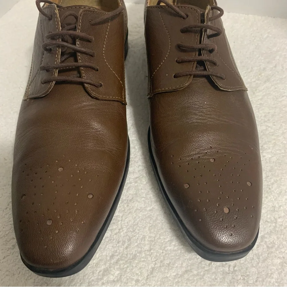 Steve‎ Madden Gionni Wingtip Oxford Dress Shoes Mens Size 10 Brown Leather